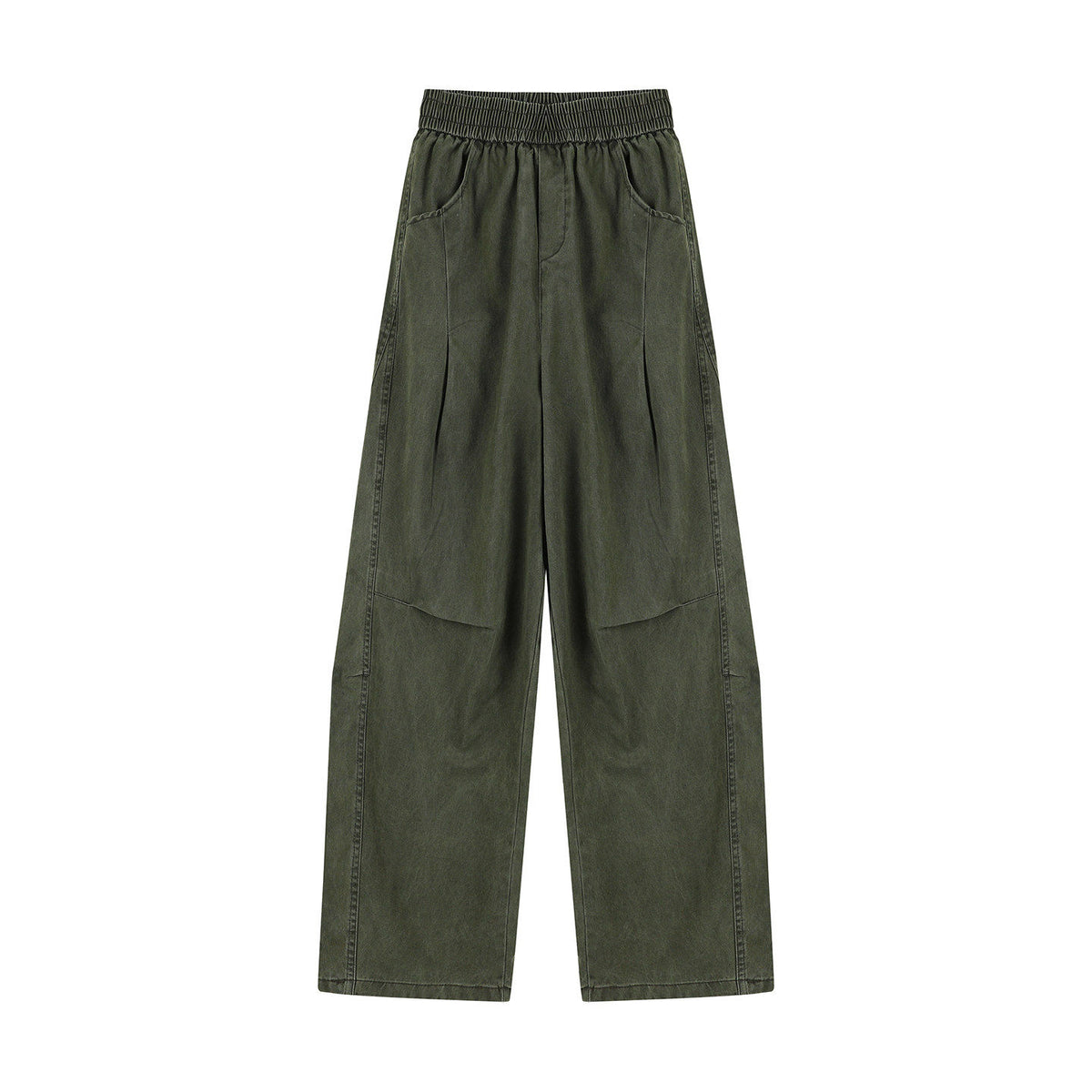 Cotton Utility Pants – Washed Finish & Panel Seams | Yamalinclothes