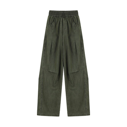 Cotton Utility Pants – Washed Finish & Panel Seams | Yamalinclothes