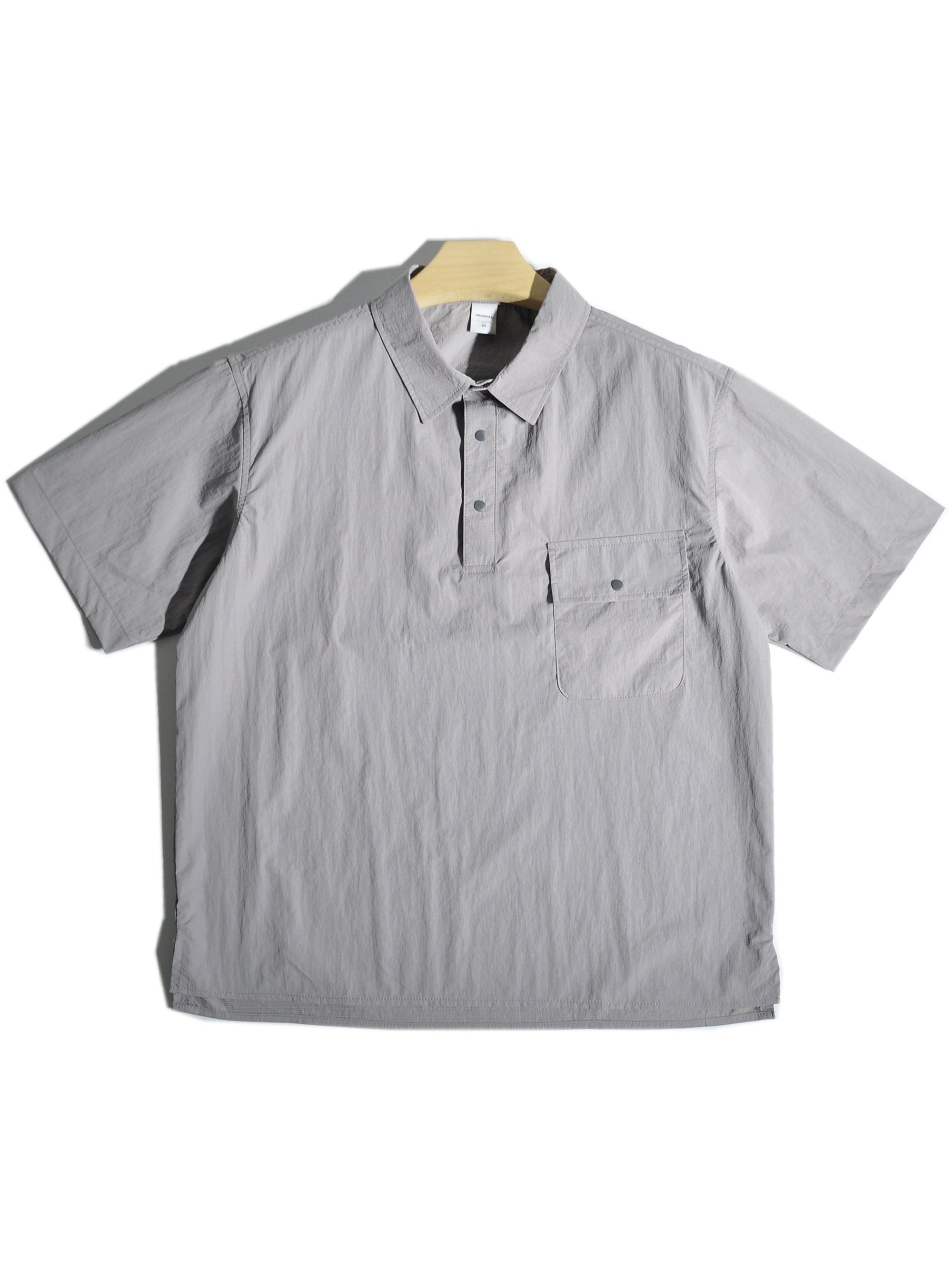 Summer thin quick-drying mountain outdoor half-collar pullover short-sleeved shirt Japanese loose casual shirt men