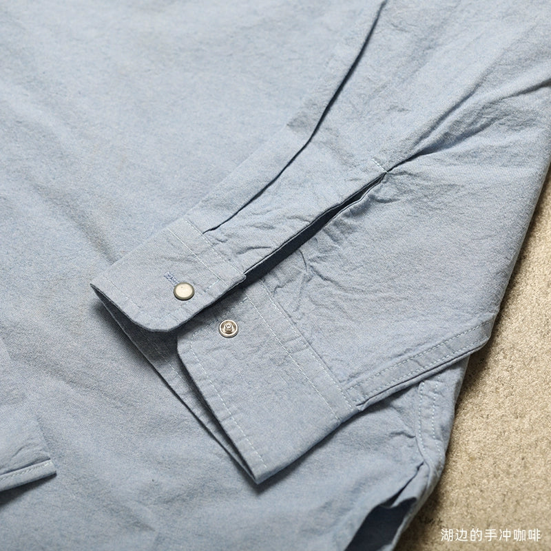 Mountain series loose breathable washed long sleeve shirt