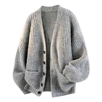 Japanese Woolen Knit Cardigan – Lazy Style Men's Sweater – Japanese vintage | yamalin clothes | Yamalinclothes