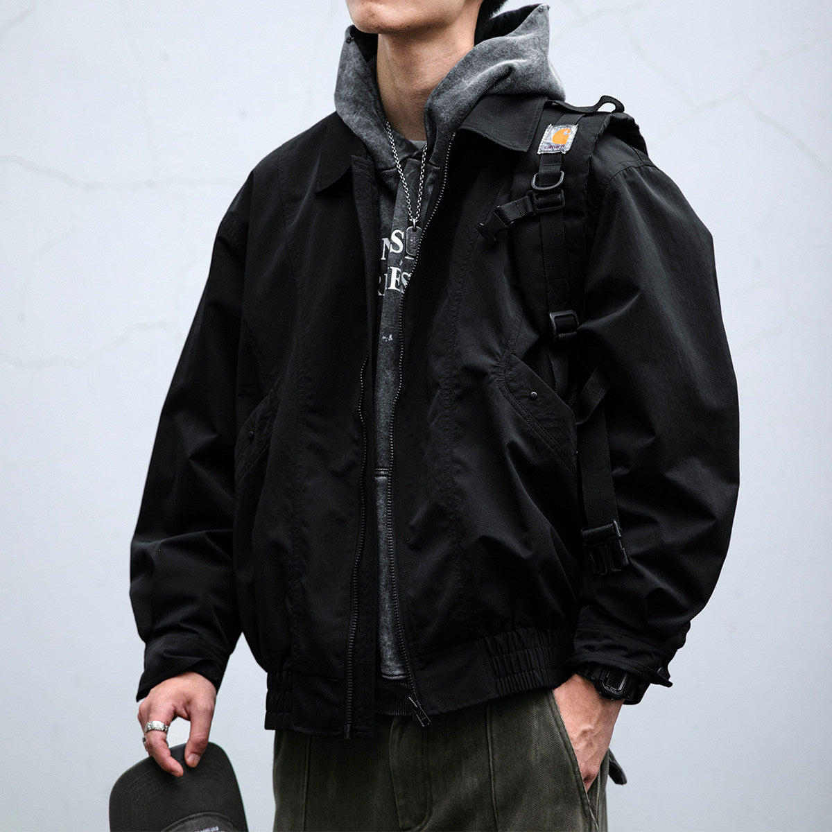Deconstructed Lapel Cargo Jacket – Loose Vintage Unisex Streetwear – Japanese vintage | yamalin clothes | Yamalinclothes