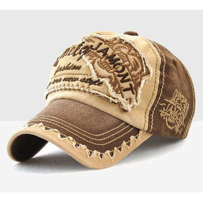 Tiger Embroidery Cotton Baseball Cap – Adjustable Unisex