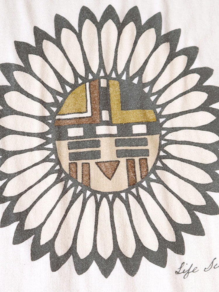 Japanese casual tenzhu cotton print piano key round neck short sleeve T-shirt