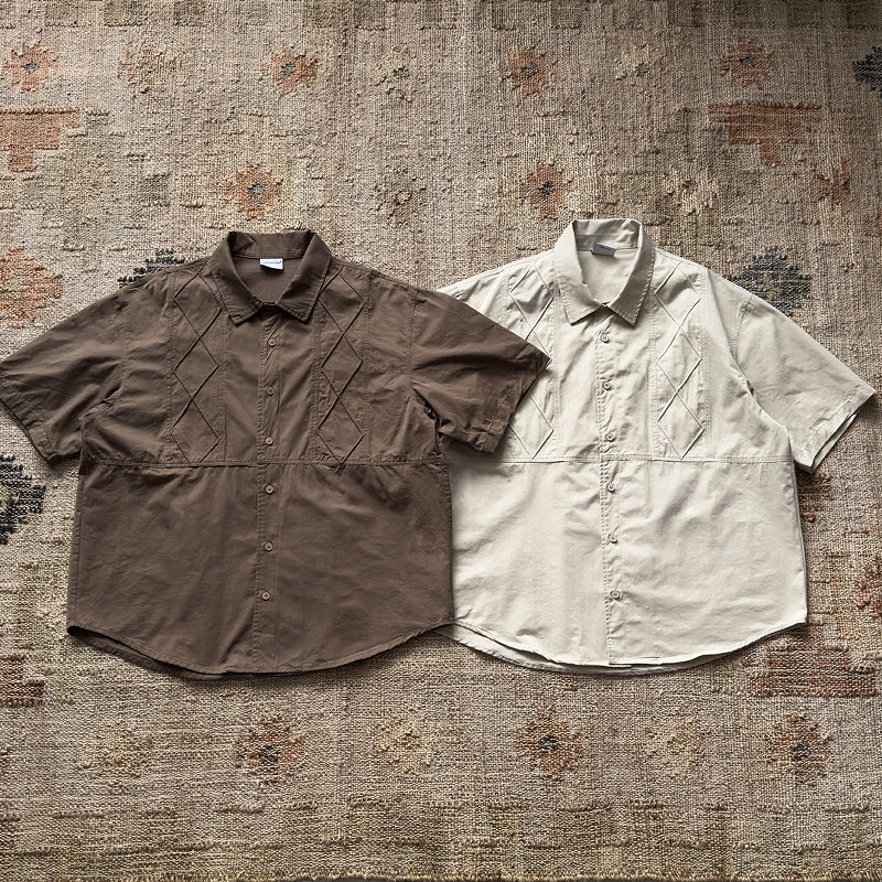 Japanese retro embroidery ethnic loose short-sleeved shirt