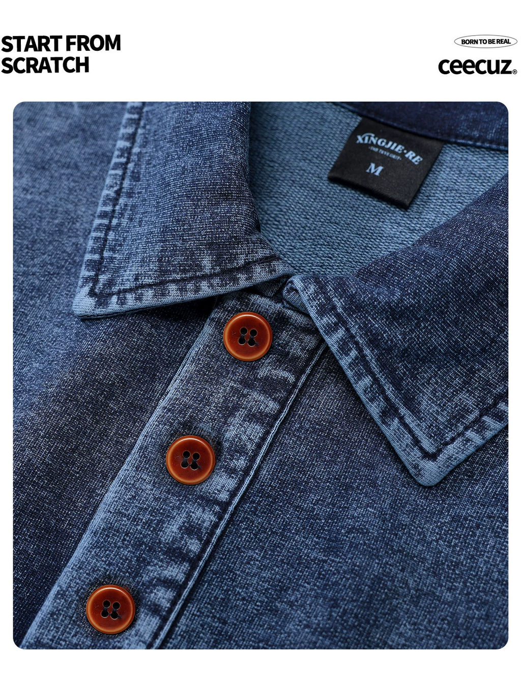 drape 250g terry knit polo shirt summer thin American lapel denim short sleeve T-shirt men