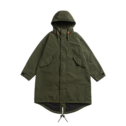 M65 Military Midi Trench Coat – Oversized Unisex Parka Jacket