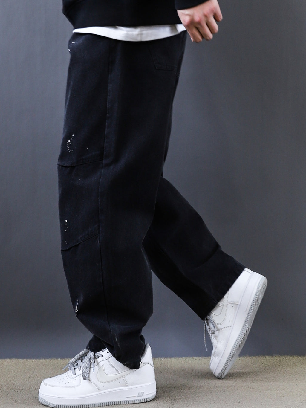 2025 American Retro Basic Wash Straight Pants Simple Retro Workwear Youth Black Design Casual Pants Men