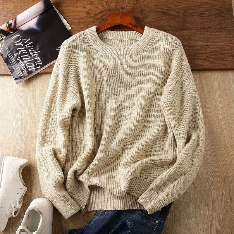 Heavy and rare sheep wool + linen! Italy single foreign trade men's cut label thickened knitwear sweater jacket