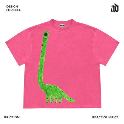 Little collar! Cartoon illustration cute wind ancient wear basic short sleeve T-shirt