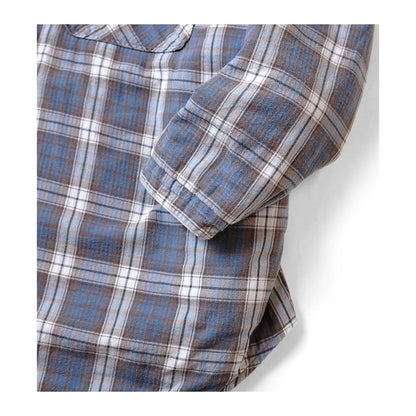 Thick cotton coat Japanese style casual warm plaid mid-length coat