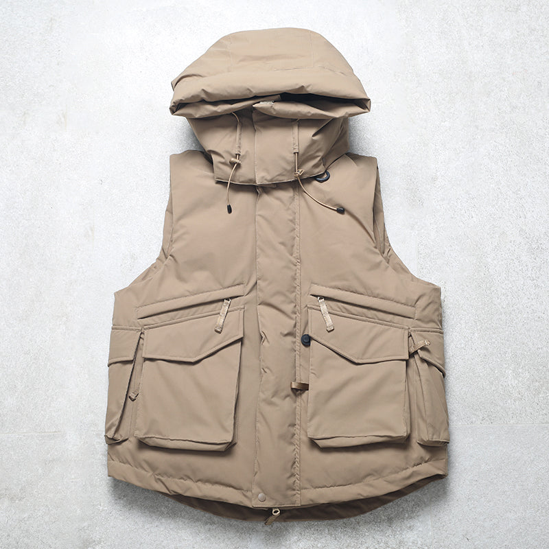 Japanese baby pie39TECH PADDING FISHING VEST hooded waterproof cotton vest