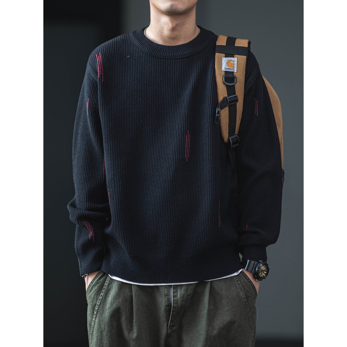 Vintage Knit Sweater – Casual Warm Pullover Men – Japanese vintage | yamalin clothes | Yamalinclothes