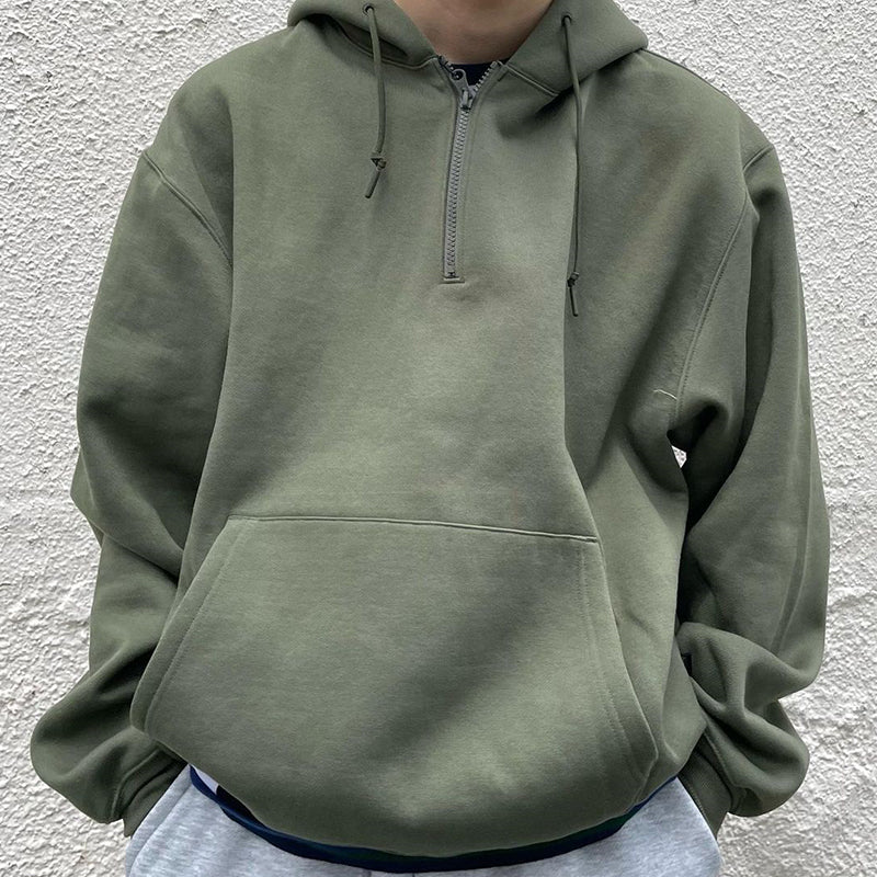 Japanese new set half zipper loose sports heavy fleece hoodie sweater DAIWA pier39s