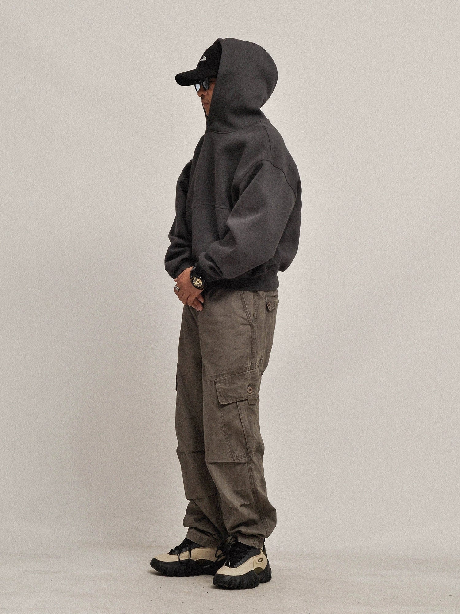 Hoodie Short Wide Hoodie Big Sweater for Men and Women OVERSIZE