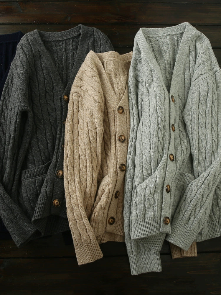 A small amount of goodies! Heavy all-wool! Foreign trade tail list men's autumn and winter thickened knitted cardigan sweater jacket tide