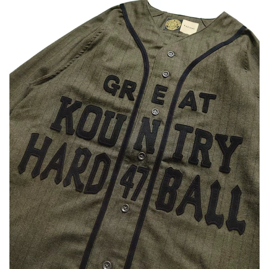 Japanese wool blend custom-woven striped letter jacket shirt coat