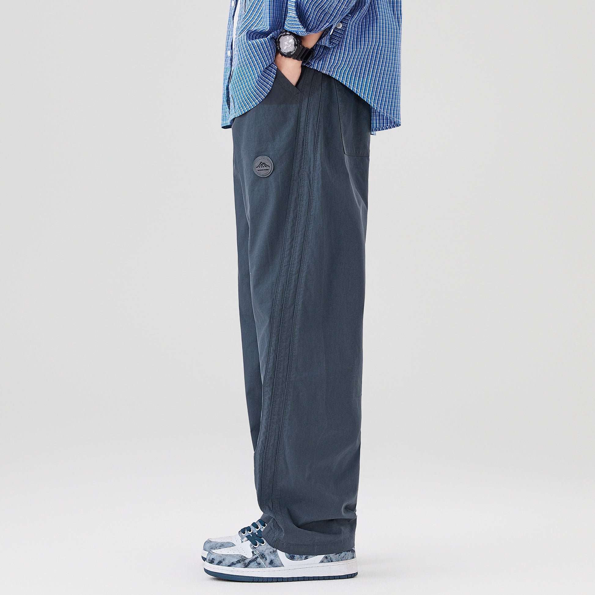 2026 Spring/Summer 170g Lightweight Japanese Cotton Straight Slacks Men's Wide-Leg Anti-Wrinkle Cargo Pants | Japanese vintage | yamalin clothes | Yamalinclothes