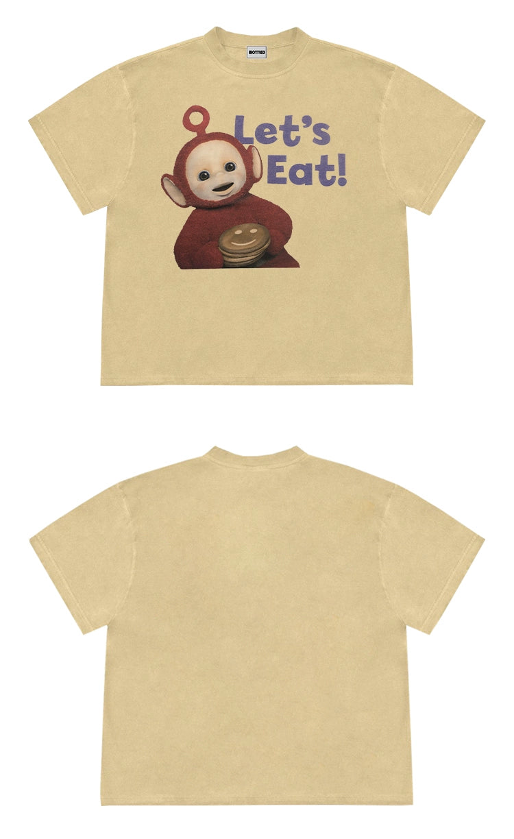 Li Hao, the same cartoon cartoon cute children's fun short-sleeved T-shirt loose niche