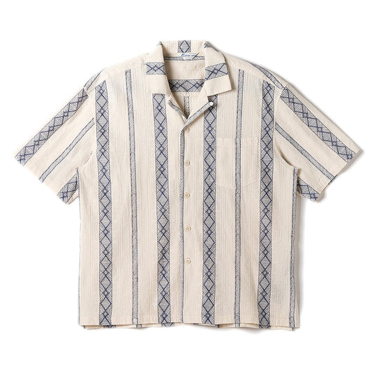 Vintage Kangzheng Labour Union vintage jacquard embroidery short sleeve Hawaiian Cuban shirt LU936 – Japanese vintage | yamalin clothes | Yamalinclothes