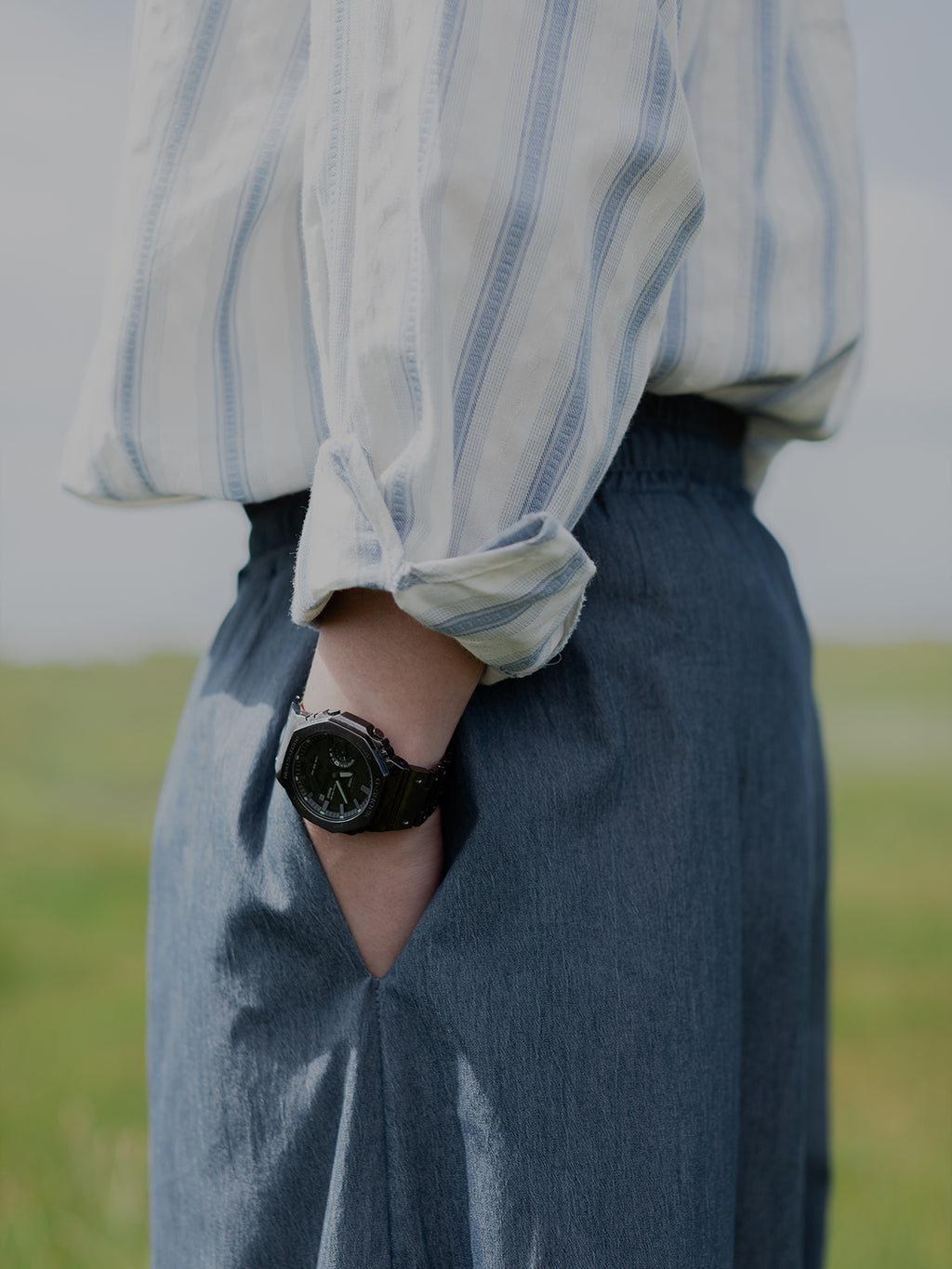 Original culottes for men and women Japanese retro casual pants spring loose imitation jeans senior sense long pants