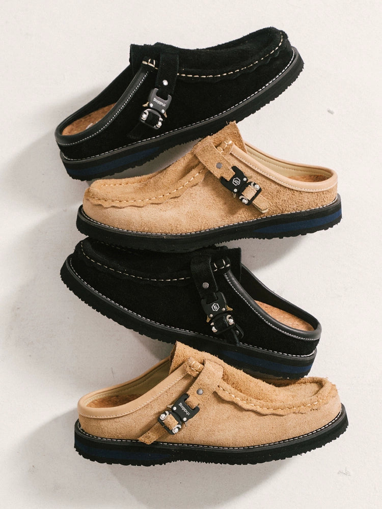 SteppyX BLESS SHOE KANGAROO SLIPPERS TOE SLIPPERS retro solid color cargo shoes casual shoes Japanese trends