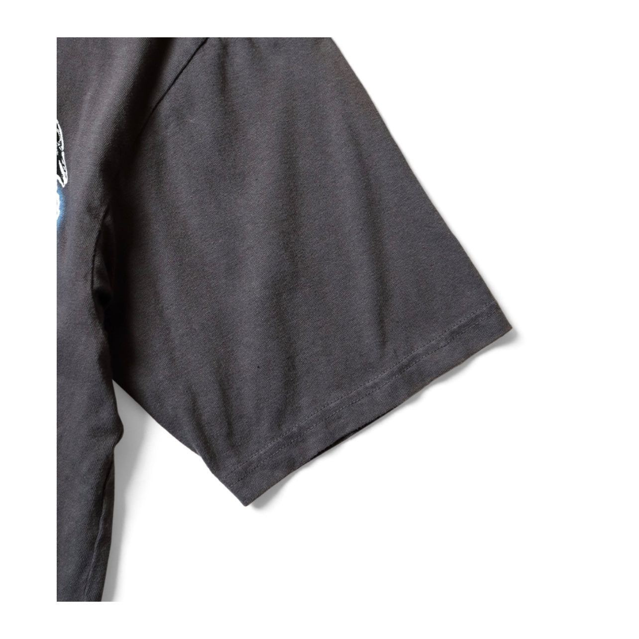 Japanese casual lightning print wash distressed crewneck short-sleeved T-shirt