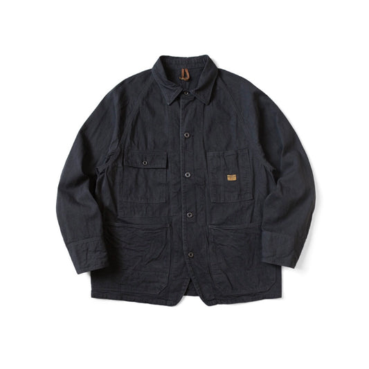 25AW Japanese casual multi-pocket wash retro loose long-sleeved denim jacket
