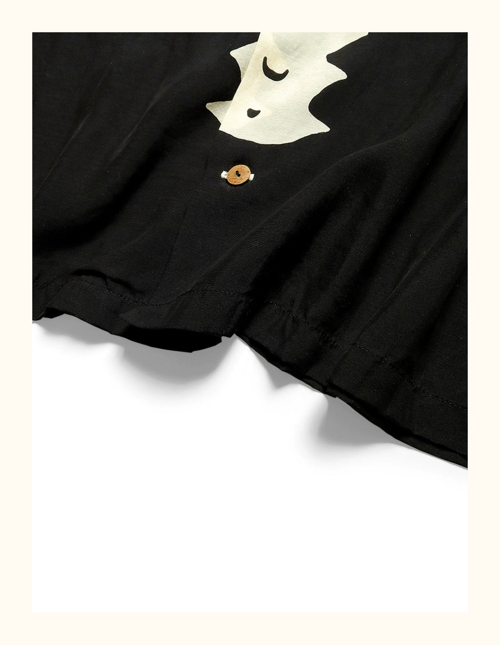 Japanese street casual bone print Cuban collar short sleeve shirt