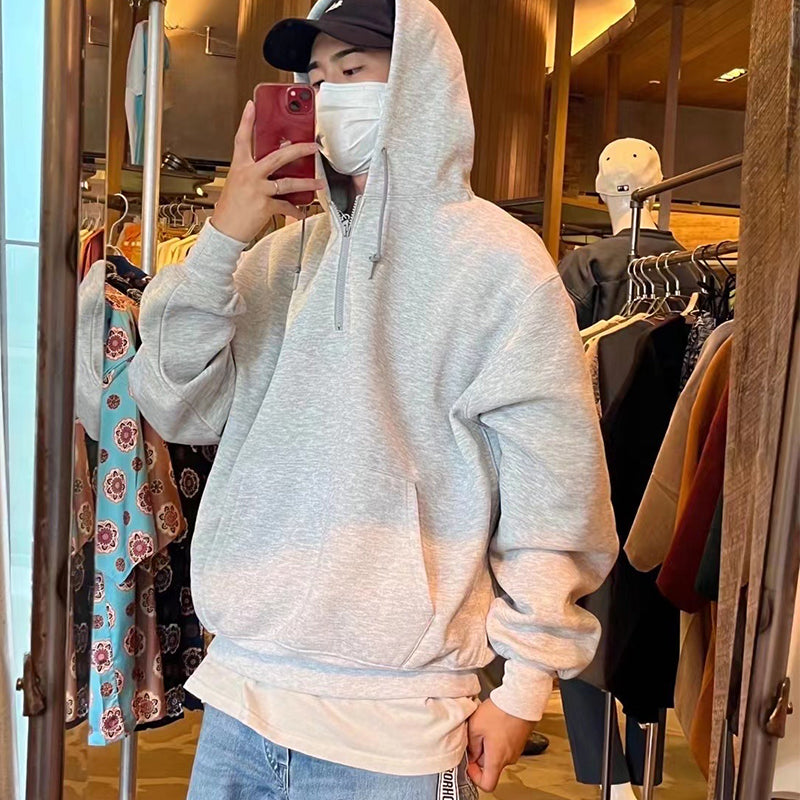 Japanese new set half zipper loose sports heavy fleece hoodie sweater DAIWA pier39s