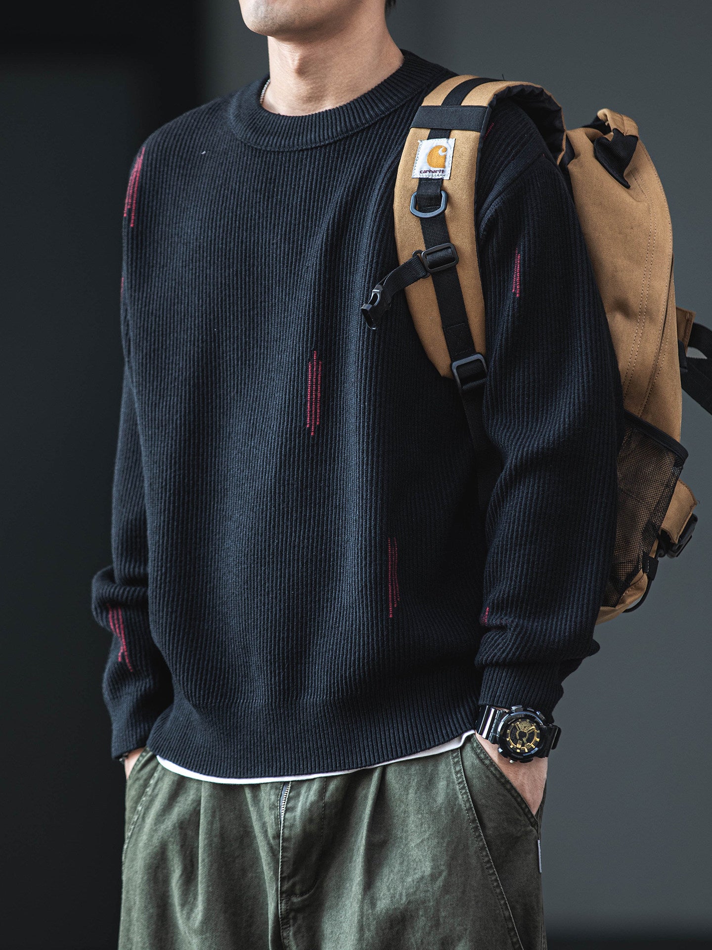 Vintage Knit Sweater – Casual Warm Pullover Men – Japanese vintage | yamalin clothes | Yamalinclothes