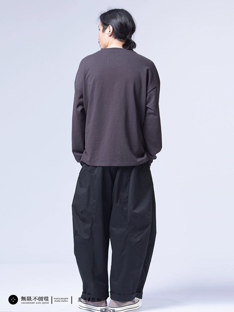 Original design men's casual loose round neck sweatshirt N