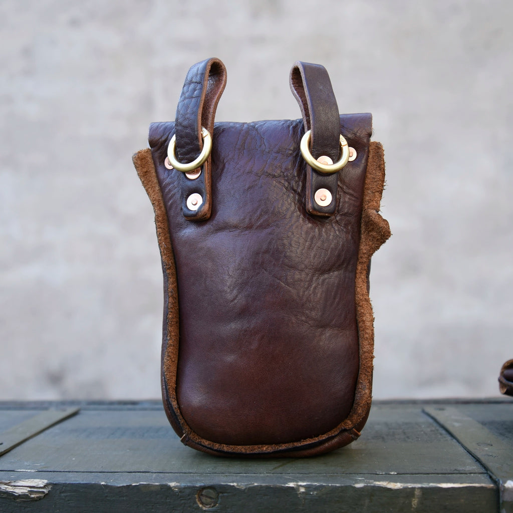 Imported thickened high-grease first layer cowhide handmade one-shoulder crossbody bag, waist bag, men's bag, mobile phone bag, hanging bag, trendy cool