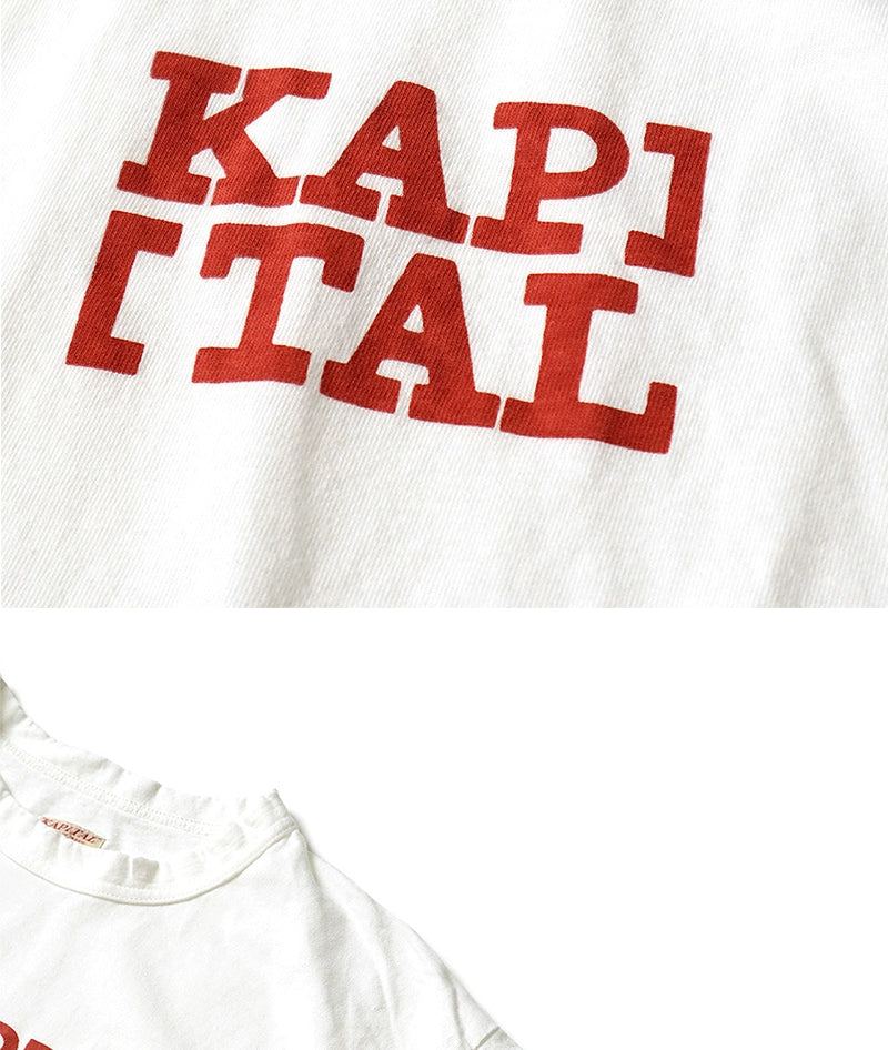 Japanese casual unisex trend print logo short sleeve T-shirt