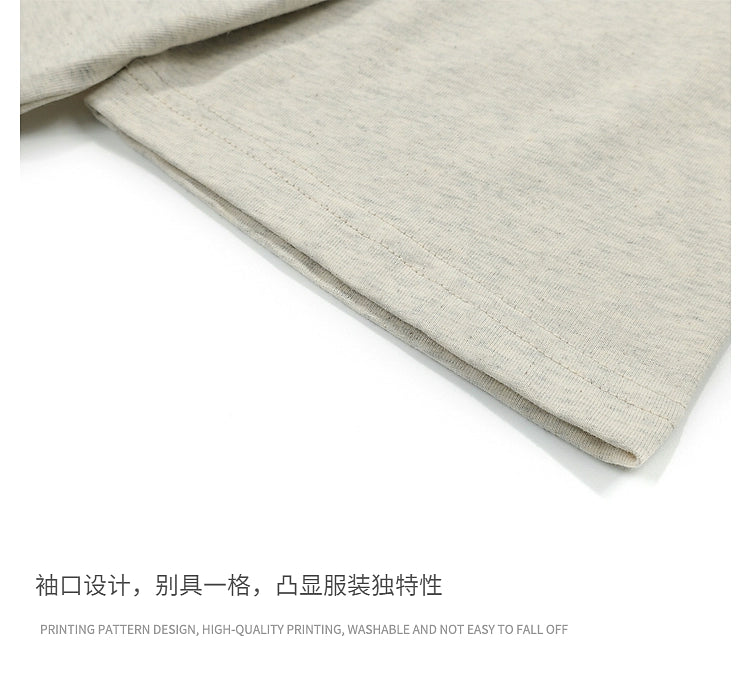 Fun Burger pure cotton short sleeve men's fashion brand lazy loose casual summer T-shirt