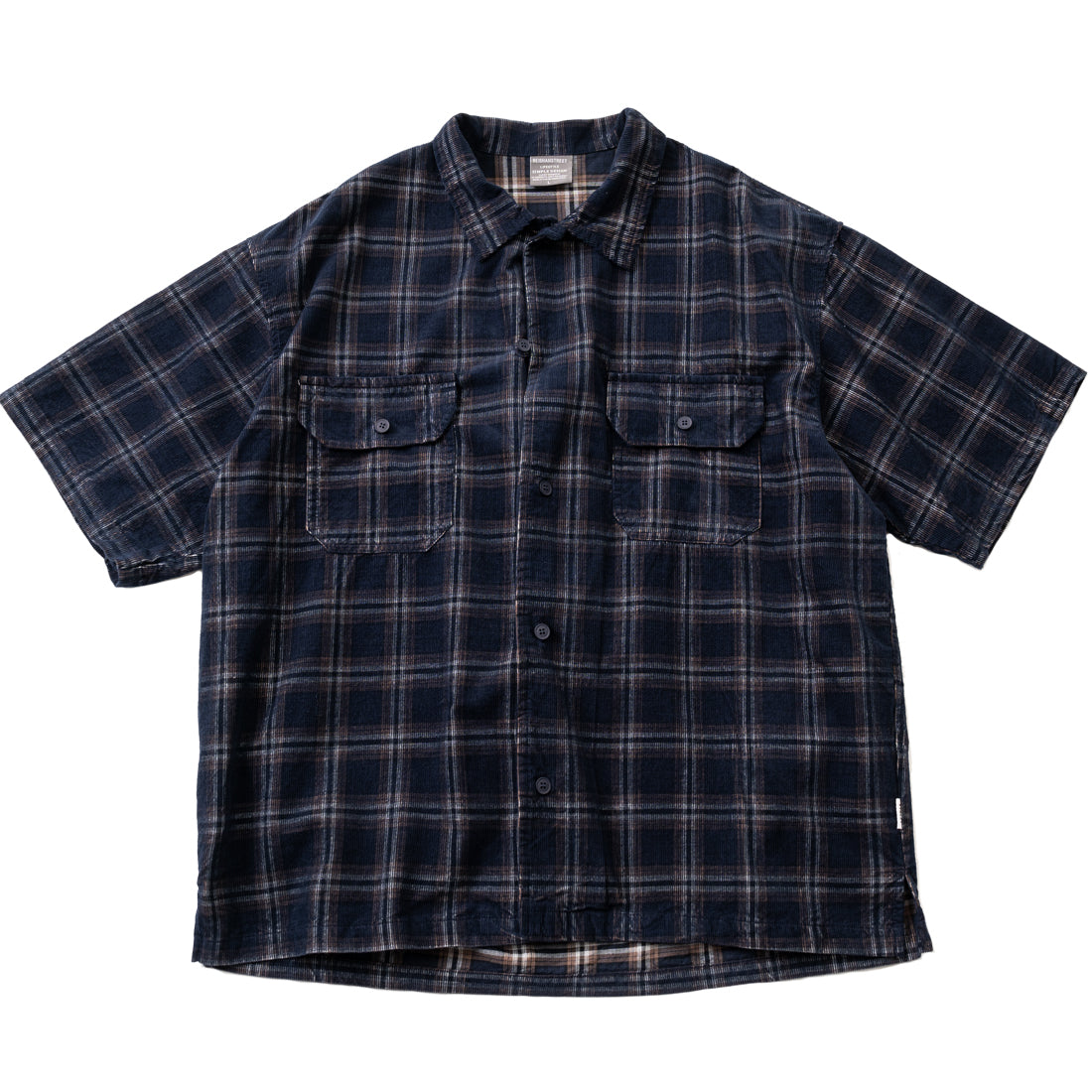 Japanese retro cityboy summer plaid short-sleeved shirts for men and women