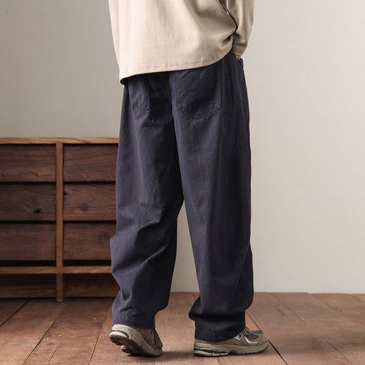Loose Wide Leg Scimitar Pants, Japanese Retro Straight Leg Cargo Slacks