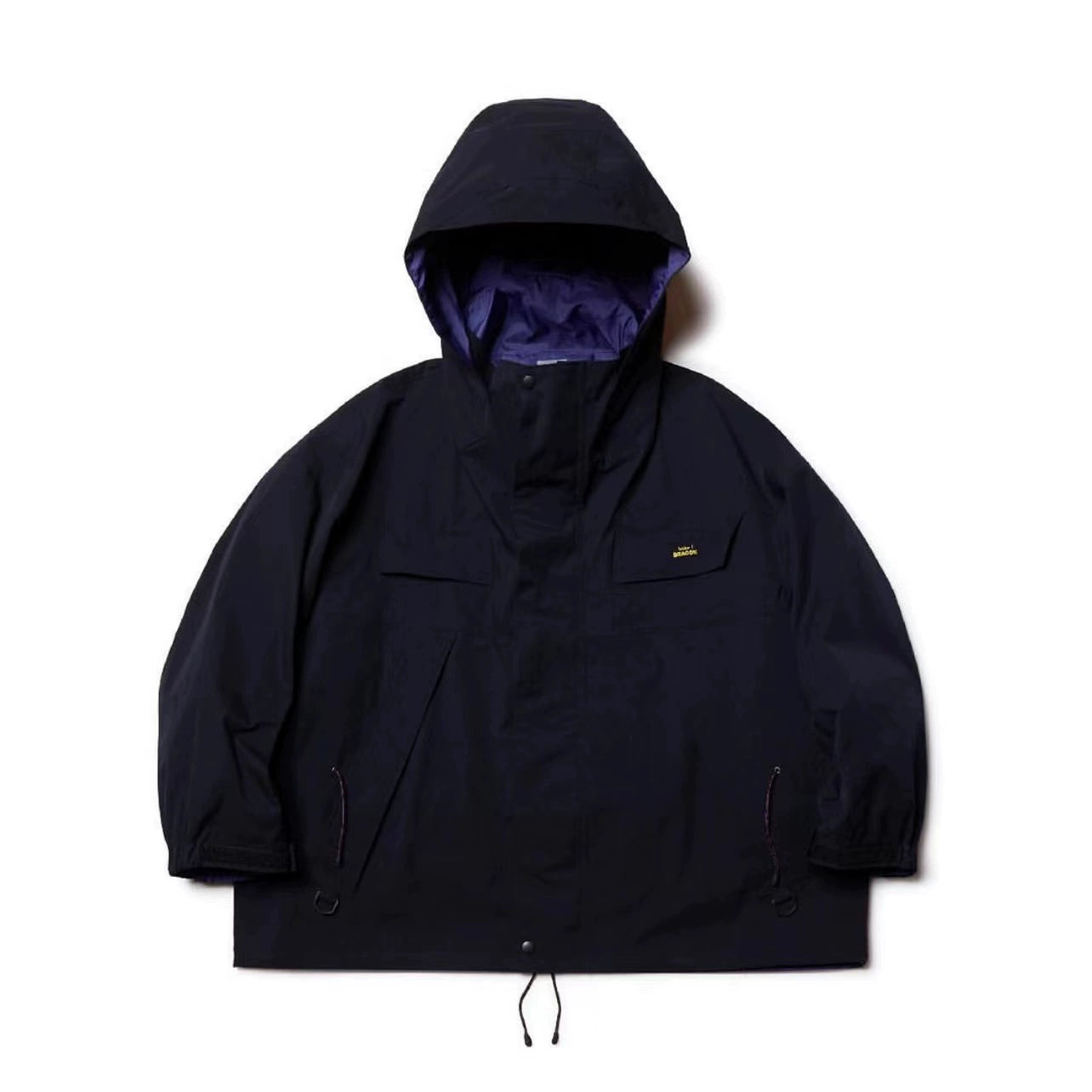 two-color Japanese color matching waterproof splicing skills stormtrooper hooded jacket