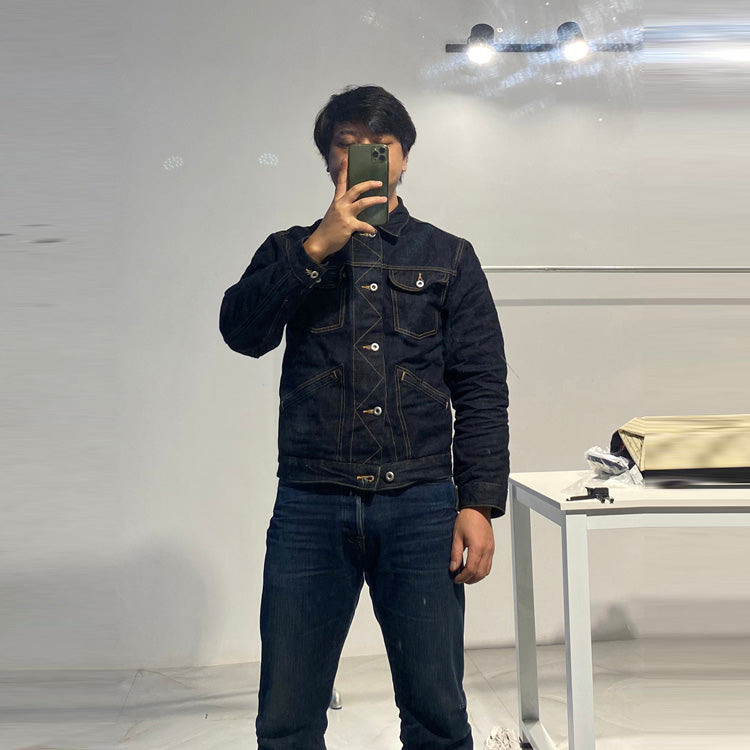 replica   15OZ desized raw cloth cattle jacket