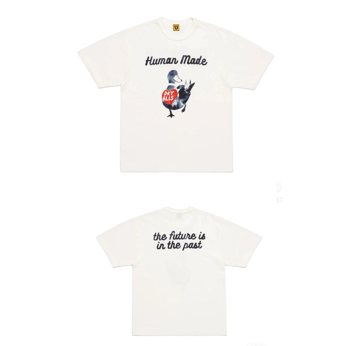 Japanese slub cotton heavy short sleeve t-shirt cartoon print summer short tee