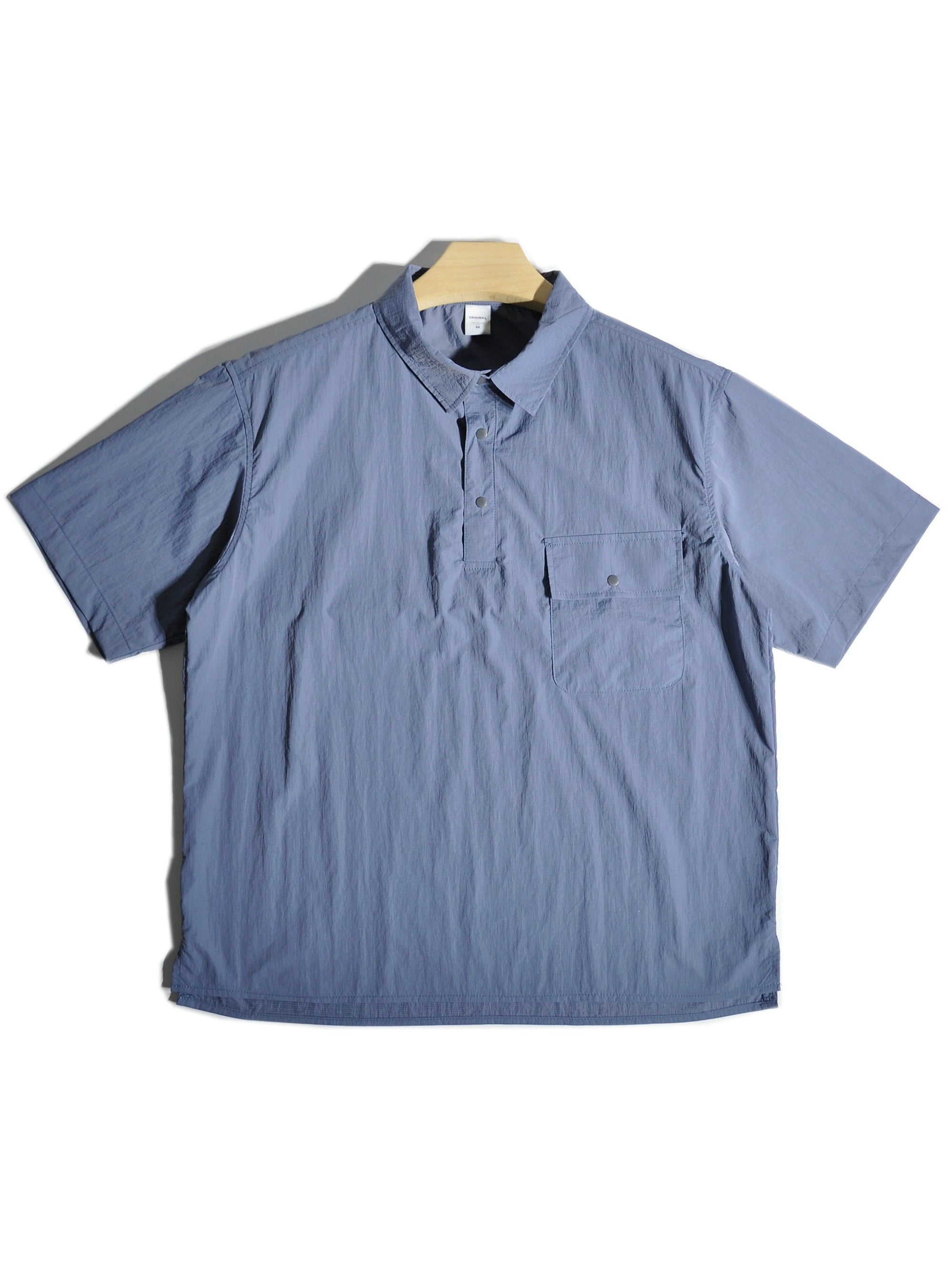 Summer thin quick-drying mountain outdoor half-collar pullover short-sleeved shirt Japanese loose casual shirt men