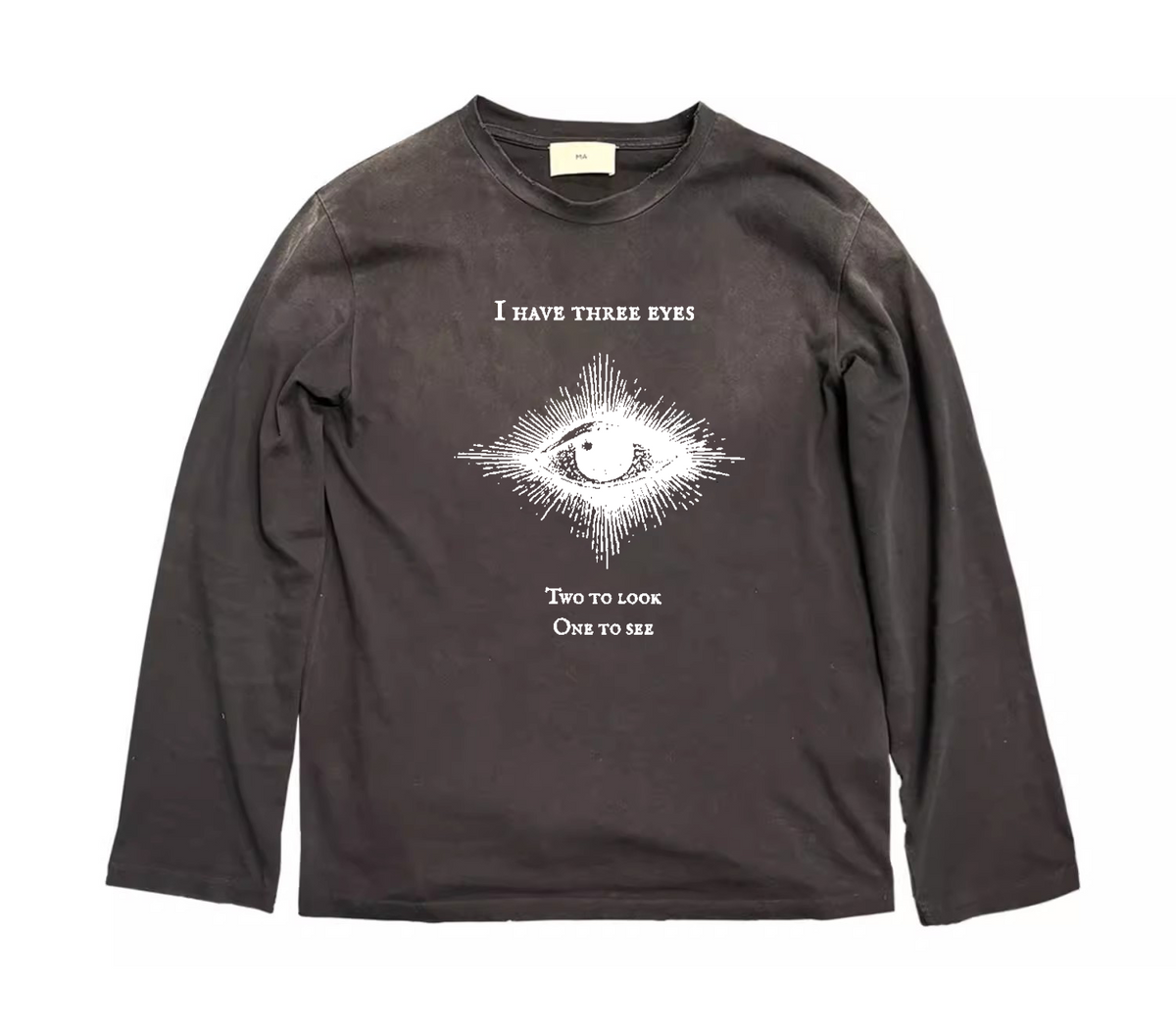 Illustrated Punk Distressed Long Sleeve T-Shirt – Vintage Loose Unisex