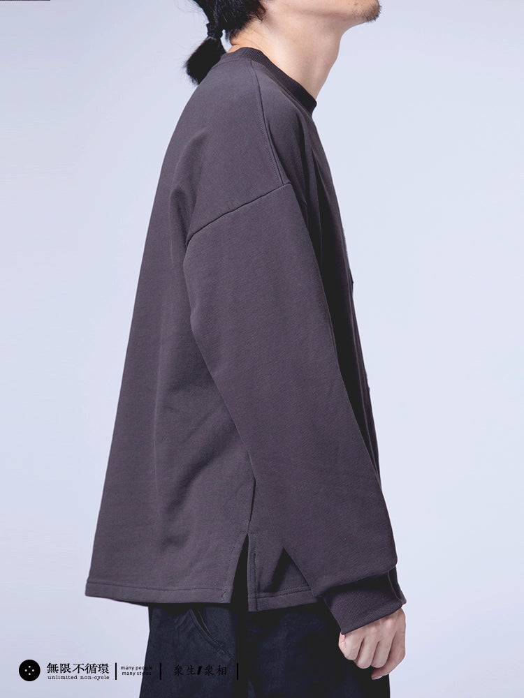 Original design men's casual loose round neck sweatshirt N