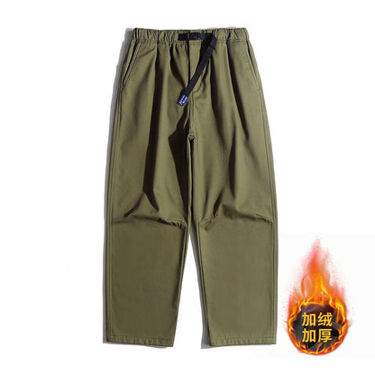 Paratrooper Cargo Pants – Loose Straight Drawstring Casual Trousers Men