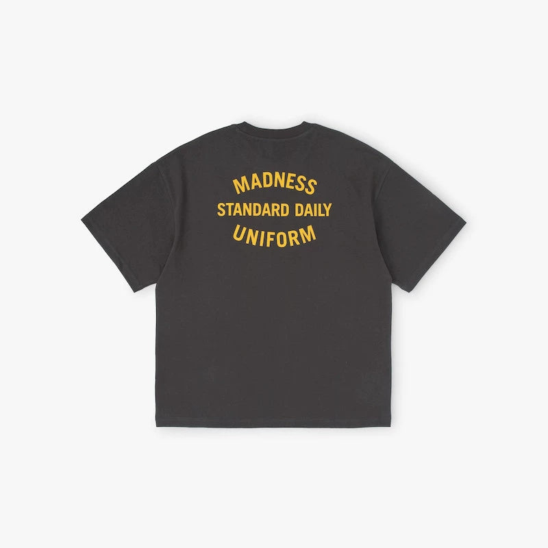 Locomotive letter round neck cotton T-shirt