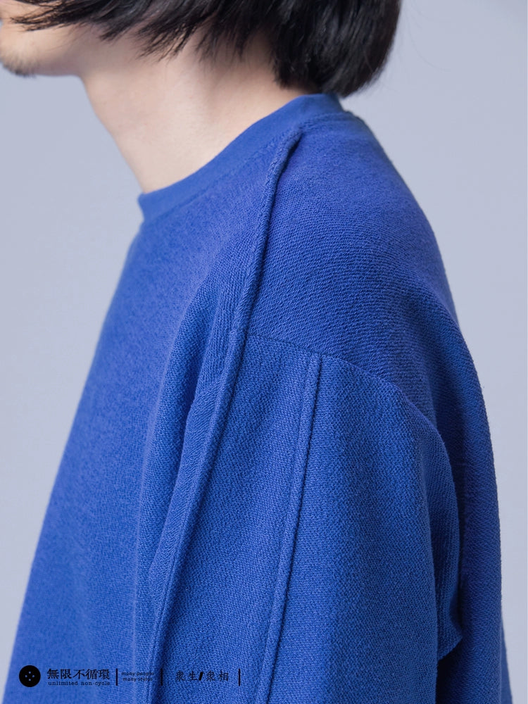 Original design men's pure cotton terry texture casual loose sweatshirt N