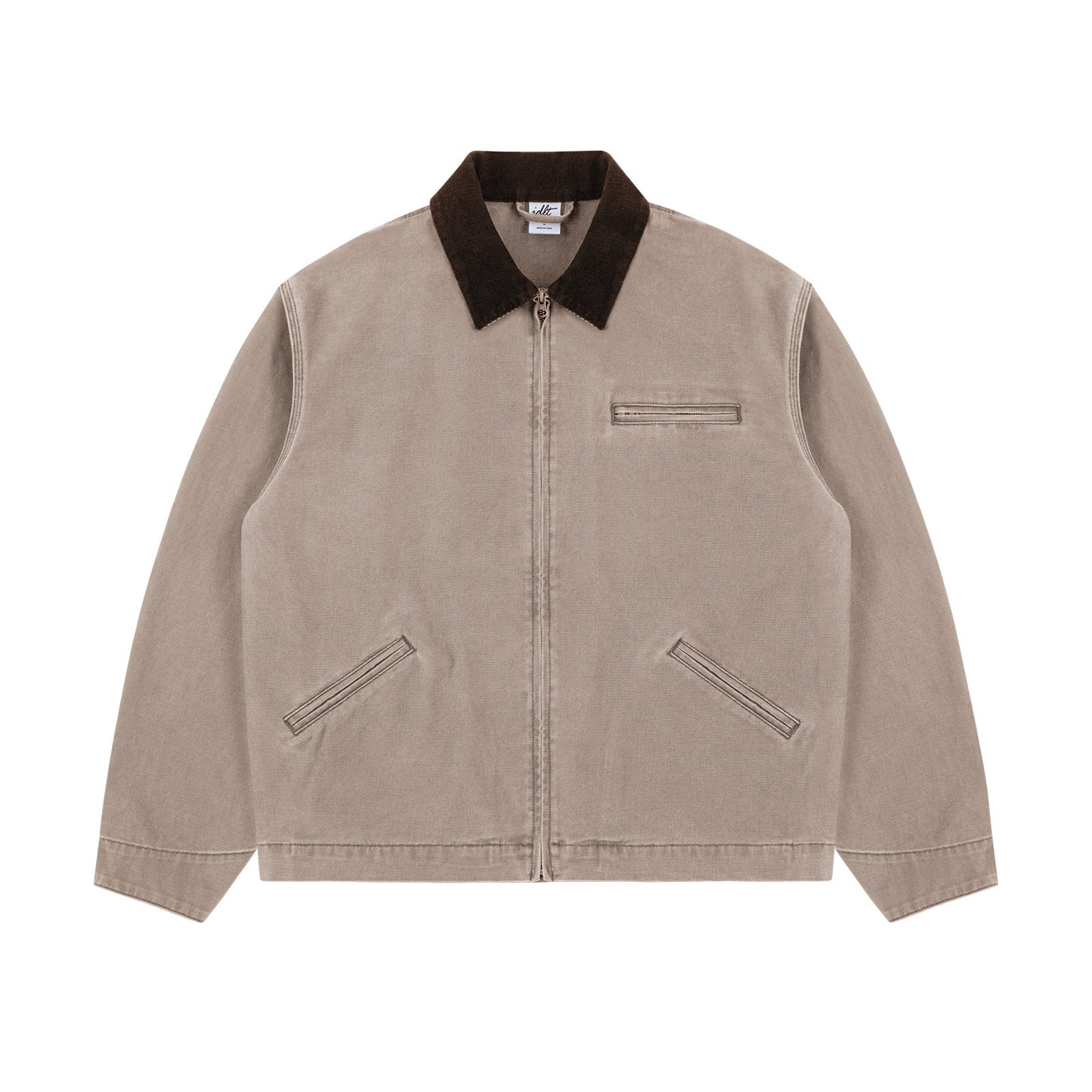 15oz Heavy Canvas Cargo Jacket – Washed Distressed Loose Oversized Streetwear