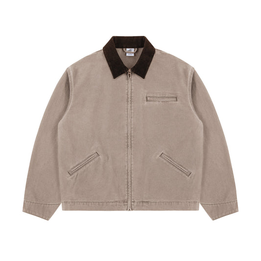 15oz Heavy Canvas Cargo Jacket – Washed Distressed Loose Oversized Streetwear | Japanese vintage | yamalin clothes | Yamalinclothes