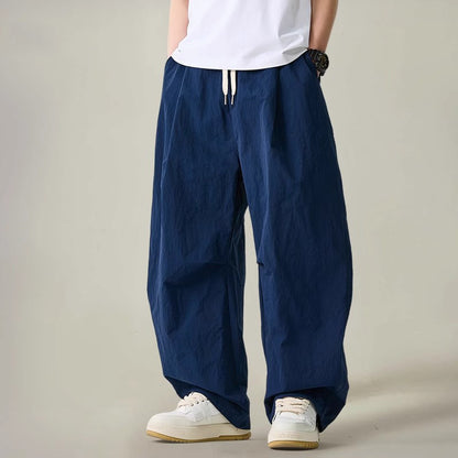 Lightweight Quick-Dry Wide-Leg Straight Pants – Loose Retro Casual Summer Unisex