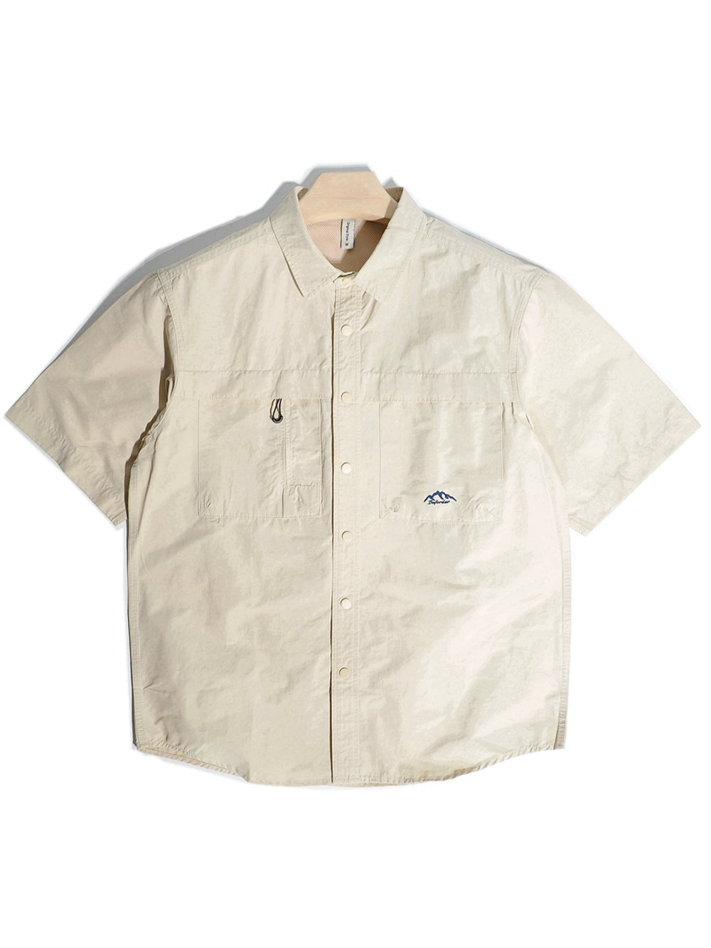 Mountain outdoor embroidery cargo shirt Hong Kong fan energy pocket Japanese loose casual sunscreen short-sleeved shirt jacket